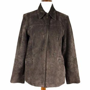Pendleton Washable Leather Full Zip Jacket Brown